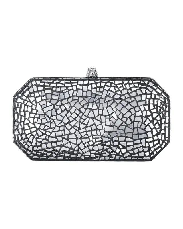 Perry Small Mirrored Clutch Bag