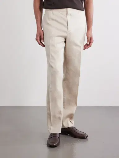 Paul Smith Straight-Leg Pleated Linen-Blend Trousers - Men | Thumbnail 3 Paul Smith Straight-Leg Pleated Linen-Blend Trousers - Men | Thumbnail 3