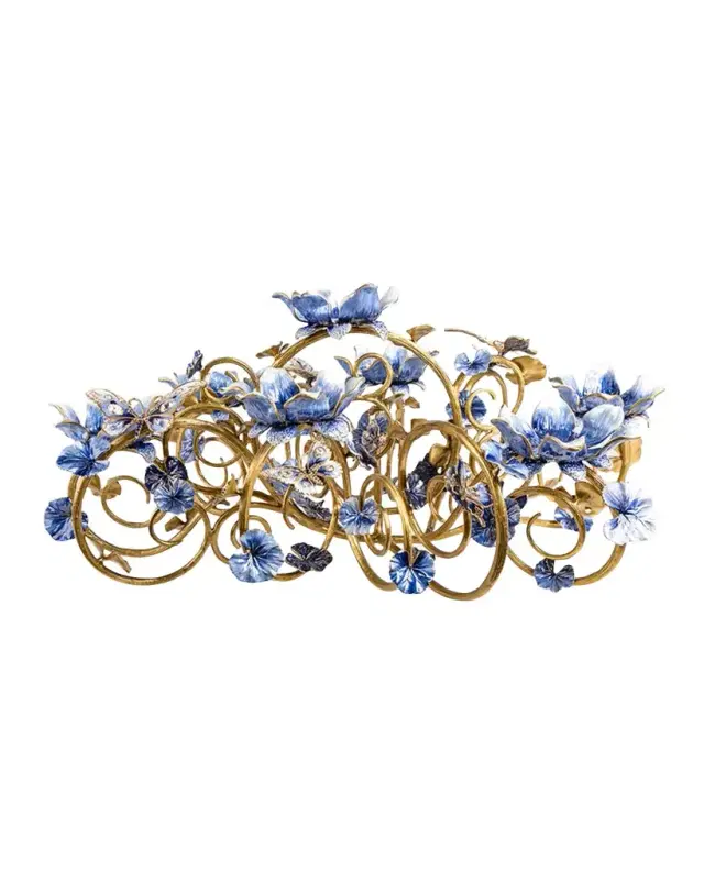 Jay Strongwater Claudine Floral Butterfly Candelabra