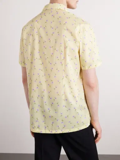 Jil Sander Camp-Collar Printed Cotton Shirt - Men | Thumbnail 4