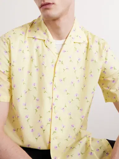 Jil Sander Camp-Collar Printed Cotton Shirt - Men | Thumbnail 5