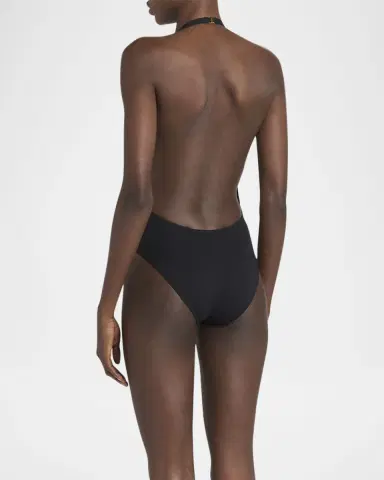 Tom Ford Plunging Halter Jersey One-Piece Swimsuit | Thumbnail 2 Tom Ford Plunging Halter Jersey One-Piece Swimsuit | Thumbnail 2