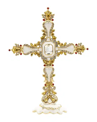 Jay Strongwater 2025 Francis Jeweled Tabletop Cross | Thumbnail 1