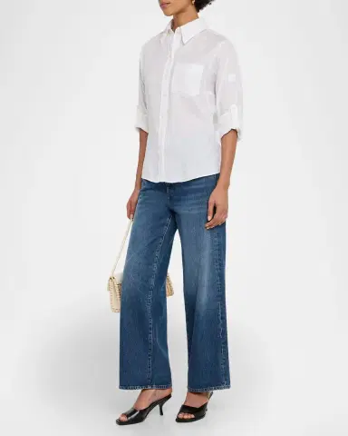 Reiss Leora Self-Tie Linen Blouse | Thumbnail 2 Reiss Leora Self-Tie Linen Blouse | Thumbnail 2