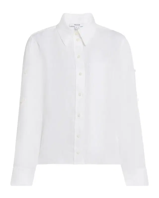 Leora Self-Tie Linen Blouse