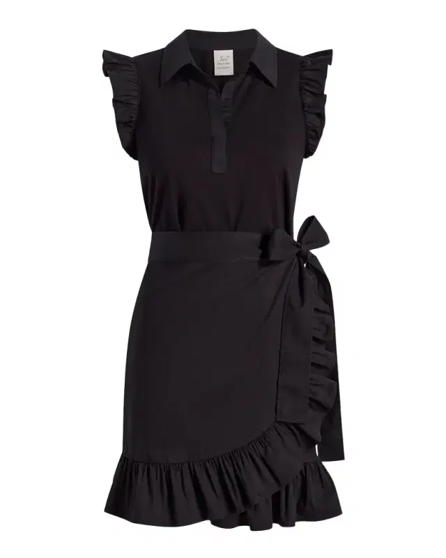 Cinq a Sept Mahlia Ruffled Combo Mini Dress