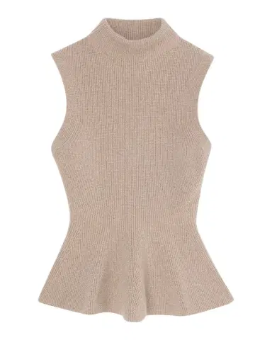 RÓHE Sleeveless Wool-Cashmere Peplum Sweater | Thumbnail 1