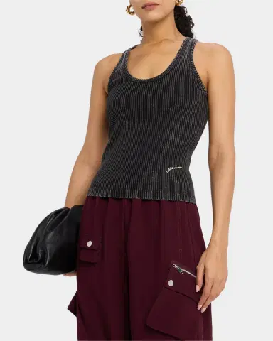 Ganni Heavy Rib Jersey Tank Top | Thumbnail 4