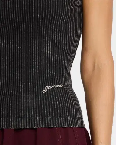 Ganni Heavy Rib Jersey Tank Top | Thumbnail 5