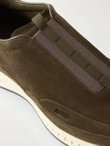John Lobb Elastic Stream Suede Sneakers - Men | Thumbnail 5