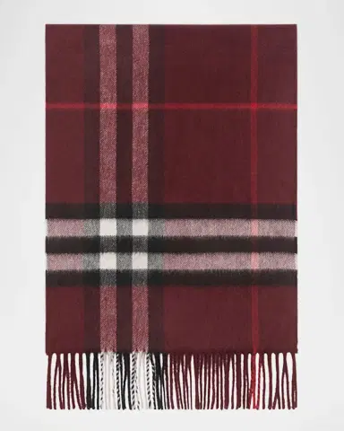 Burberry Men's Cashmere Giant Check Scarf | Thumbnail 2