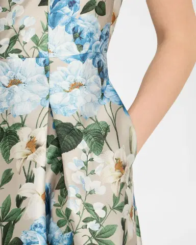 SACHIN & BABI Marta Pleated Floral-Print Mikado Gown | Thumbnail 5 SACHIN & BABI Marta Pleated Floral-Print Mikado Gown | Thumbnail 5