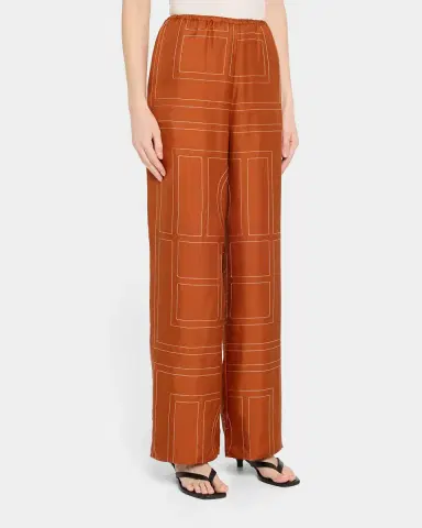 TOTEME Monogram Silk Pajama Bottoms | Thumbnail 4 TOTEME Monogram Silk Pajama Bottoms | Thumbnail 4
