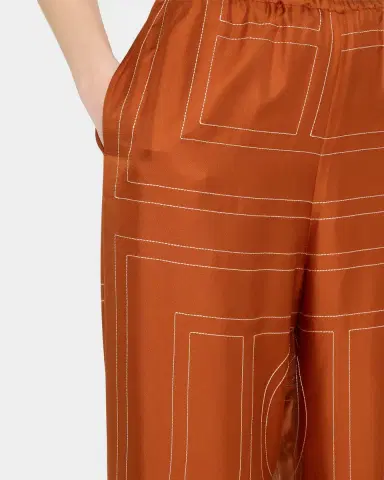 TOTEME Monogram Silk Pajama Bottoms | Thumbnail 5 TOTEME Monogram Silk Pajama Bottoms | Thumbnail 5