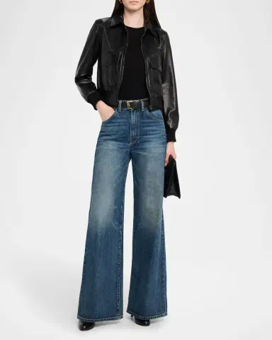 Nili Lotan Redley Leather Bomber Jacket | Thumbnail 2 Nili Lotan Redley Leather Bomber Jacket | Thumbnail 2