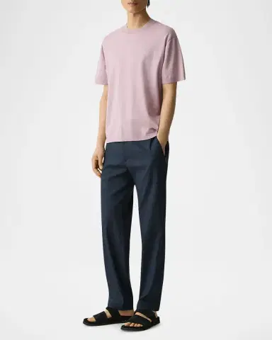 Theory Men 's Relaxed Short-Sleeve Crewneck Sweater | Thumbnail 2