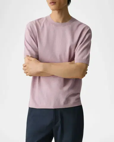 Theory Men 's Relaxed Short-Sleeve Crewneck Sweater | Thumbnail 6