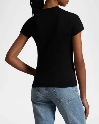Polo Ralph Lauren Slim Fit Ribbed Cotton Tee | Thumbnail 3
