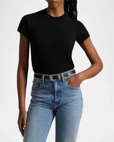 Polo Ralph Lauren Slim Fit Ribbed Cotton Tee | Thumbnail 4