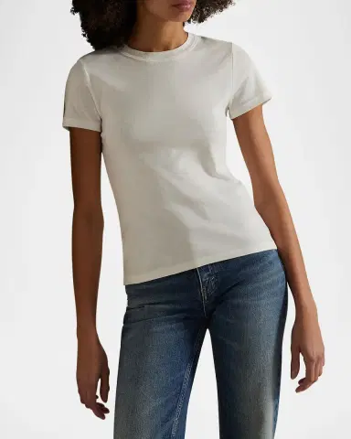 Polo Ralph Lauren Slim Fit Ribbed Cotton Tee | Thumbnail 4 Polo Ralph Lauren Slim Fit Ribbed Cotton Tee | Thumbnail 4