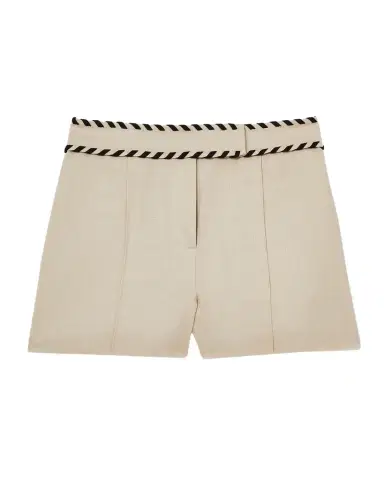 Reiss Fawn Whipstitch Linen Shorts | Thumbnail 1 Reiss Fawn Whipstitch Linen Shorts | Thumbnail 1