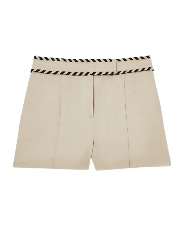 Fawn Whipstitch Linen Shorts