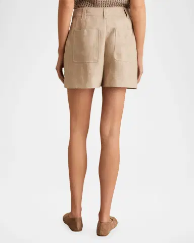 Reiss Ashby Wide-Leg Lightweight Linen Shorts | Thumbnail 3