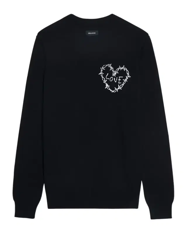 Kendy Heart Embroidered Sweater