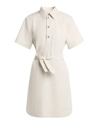 Bottega Veneta Short-Sleeve Belted Cotton-Linen Twill Mini Shirtdress | Thumbnail 1 Bottega Veneta Short-Sleeve Belted Cotton-Linen Twill Mini Shirtdress | Thumbnail 1