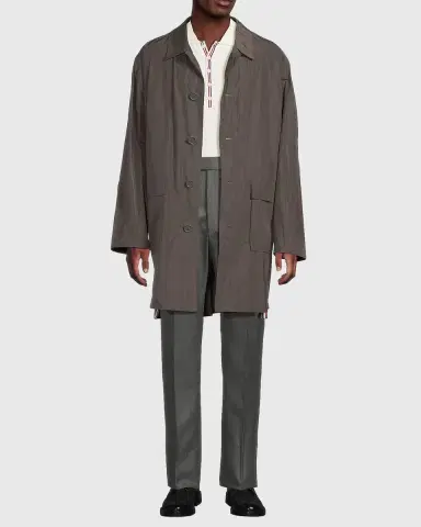 Thom Browne Men's Packable Smock Overcoat | Thumbnail 2 Thom Browne Men's Packable Smock Overcoat | Thumbnail 2
