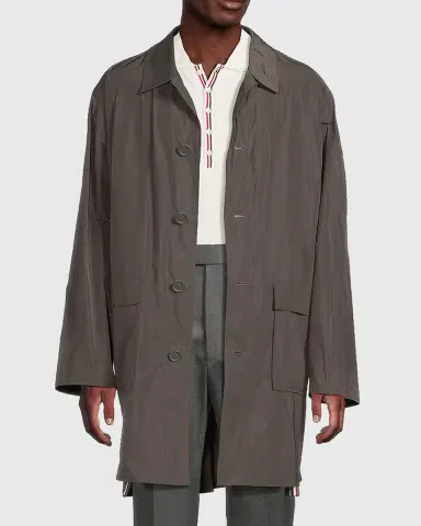 Thom Browne Men's Packable Smock Overcoat | Thumbnail 3 Thom Browne Men's Packable Smock Overcoat | Thumbnail 3