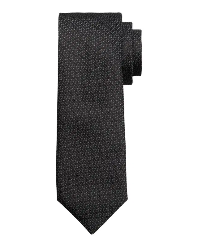 Canali Men 's Tonal Jacquard Silk Tie