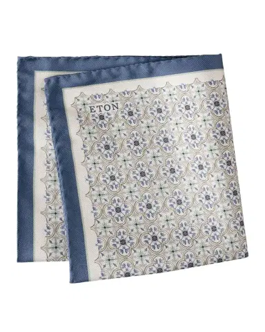 Eton Men's Medallion Silk Pocket Square | Thumbnail 1