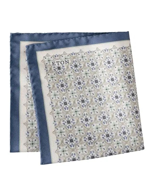 Men's Medallion Silk Pocket Square