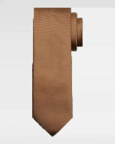 Canali Men's Solid Silk Twill Tie | Thumbnail 2 Canali Men's Solid Silk Twill Tie | Thumbnail 2