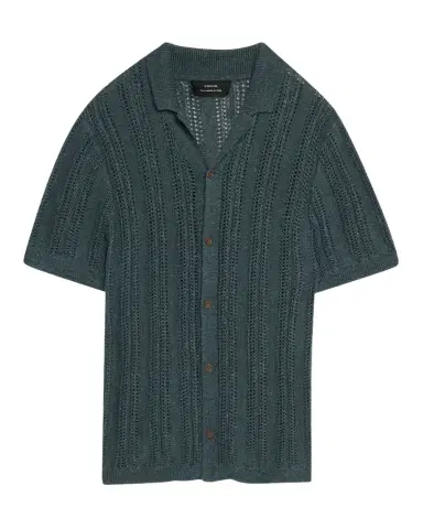 Vince Men's Crochet Cabana Shirt | Thumbnail 1 Vince Men's Crochet Cabana Shirt | Thumbnail 1