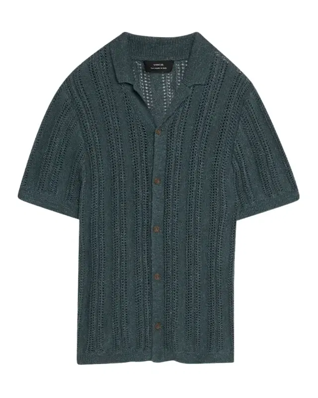 Vince Men 's Crochet Cabana Shirt