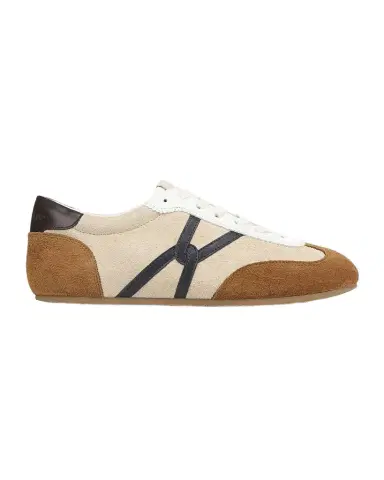 Veronica Beard Riviera Mixed Leather Slim Trainer Sneakers | Thumbnail 1 Veronica Beard Riviera Mixed Leather Slim Trainer Sneakers | Thumbnail 1