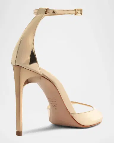 Schutz Scarlett Metallic Leather Ankle-Strap Stiletto Sandals | Thumbnail 3 Schutz Scarlett Metallic Leather Ankle-Strap Stiletto Sandals | Thumbnail 3