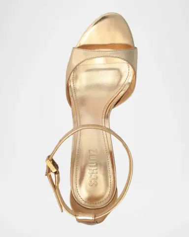 Schutz Scarlett Metallic Leather Ankle-Strap Stiletto Sandals | Thumbnail 4 Schutz Scarlett Metallic Leather Ankle-Strap Stiletto Sandals | Thumbnail 4