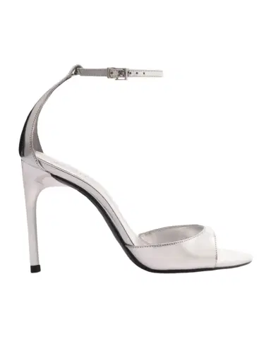 Schutz Scarlett Metallic Leather Ankle-Strap Stiletto Sandals | Thumbnail 1
