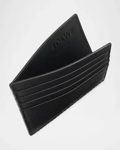 Loewe Men's Embossed Leather Open Card Holder | Thumbnail 3 Loewe Men's Embossed Leather Open Card Holder | Thumbnail 3