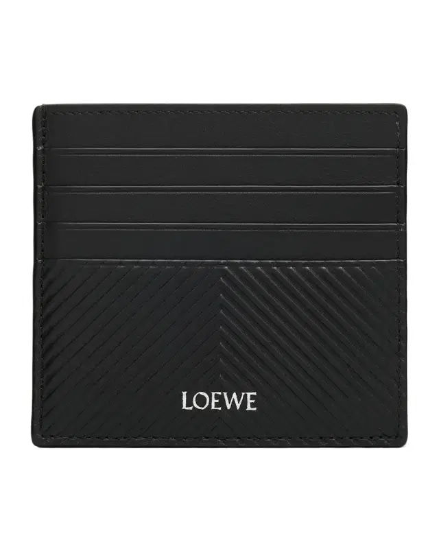 Loewe Men 's Embossed Leather Open Card Holder