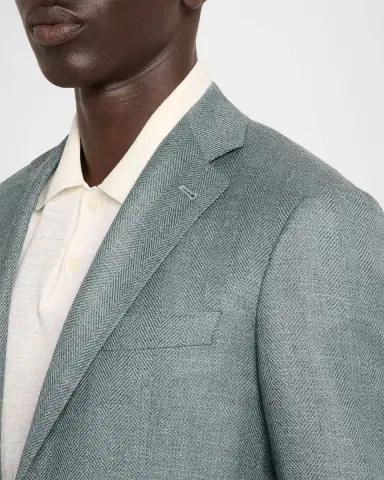 Canali Herringbone Wool-Blend Single-Breasted Blazer | Thumbnail 5 Canali Herringbone Wool-Blend Single-Breasted Blazer | Thumbnail 5