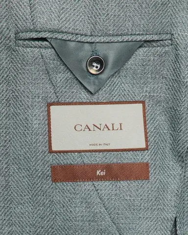 Canali Herringbone Wool-Blend Single-Breasted Blazer | Thumbnail 6 Canali Herringbone Wool-Blend Single-Breasted Blazer | Thumbnail 6