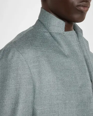 Canali Herringbone Wool-Blend Single-Breasted Blazer | Thumbnail 7 Canali Herringbone Wool-Blend Single-Breasted Blazer | Thumbnail 7
