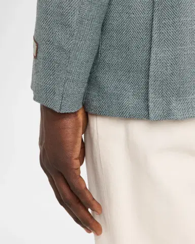 Canali Herringbone Wool-Blend Single-Breasted Blazer | Thumbnail 8 Canali Herringbone Wool-Blend Single-Breasted Blazer | Thumbnail 8