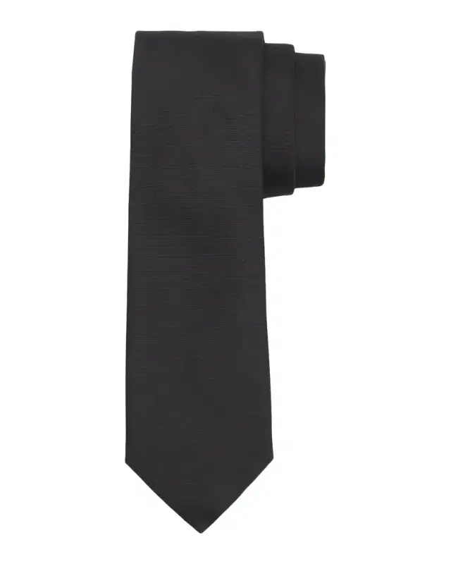 Canali Men 's Solid Silk Twill Tie