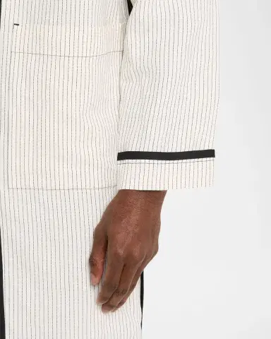 Libertine Men's Summer Pinstripe Inside-Out Lab Coat | Thumbnail 5