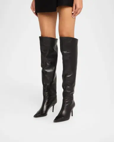 Staud Sebastian Leather Over-The-Knee Boots | Thumbnail 2